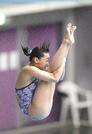 女子板飛び込みで優勝した三上紗也可＝Ａｓｕｅ大阪プール