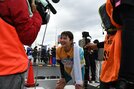 目標の３時間半切り達成した井上咲楽さん