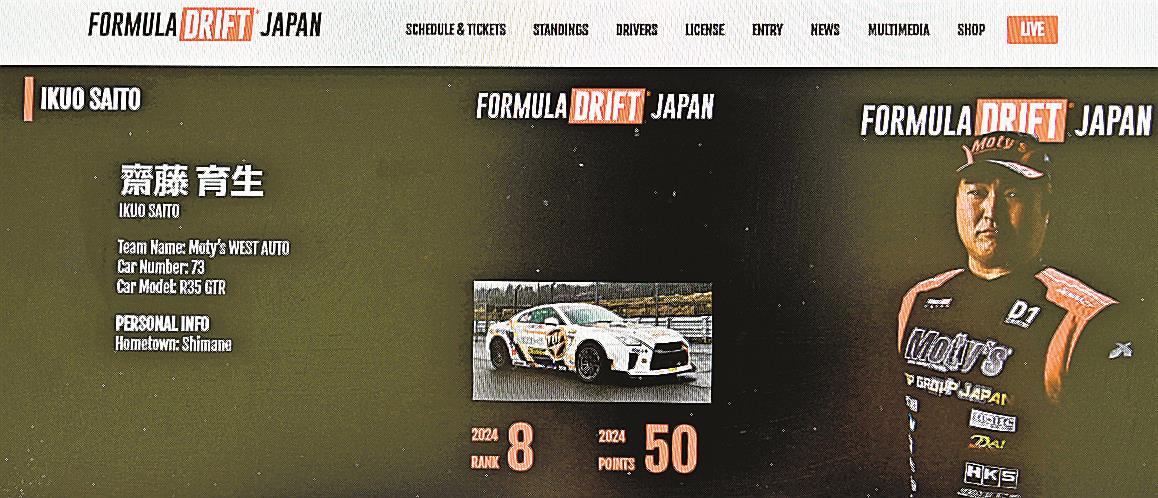 動画】国内最高峰ドリフト参戦 益田の自動車整備会社経営・斎藤さん