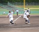 矢上－松江商業＝２０２３年７月１４日、県立浜山公園野球場
