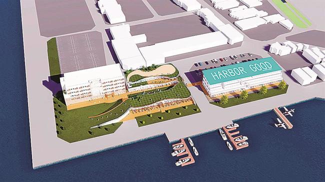 米子港周辺の開発計画の完成イメージ図（提供）