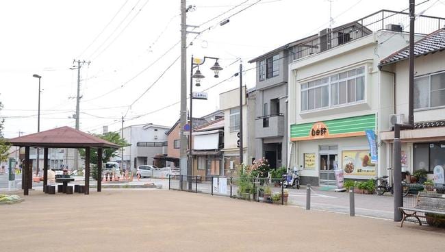 近くでクマが目撃された浜田市紺屋町の紺屋町広場=18日