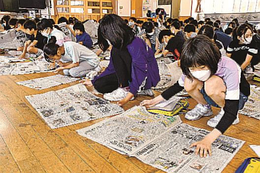 北陽小で新聞教室