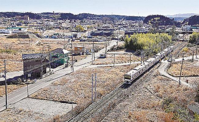 ２０２２年８月に帰還困難区域の一部で避難指示が解除された福島県双葉町＝２月１３日