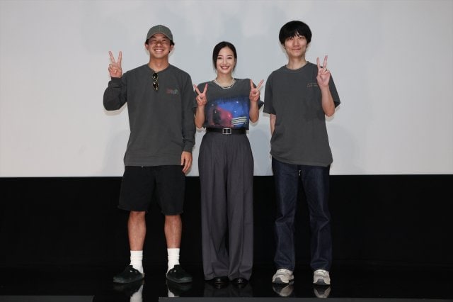 9月26日「奥山由之オールナイト」のトークイベントに登壇した（左から）仲野太賀、広瀬すず、奥山由之監督