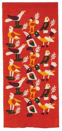 柚木沙弥郎「小鳥」(1992年、坂本善三美術館蔵)