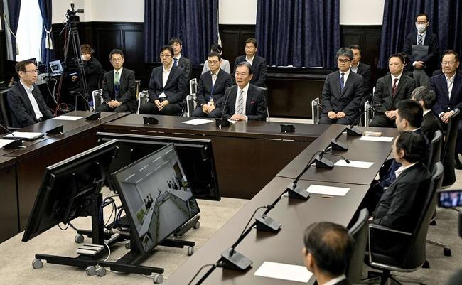 京都市上京区の新庁舎で開かれた文化庁の業務開始式＝１５日