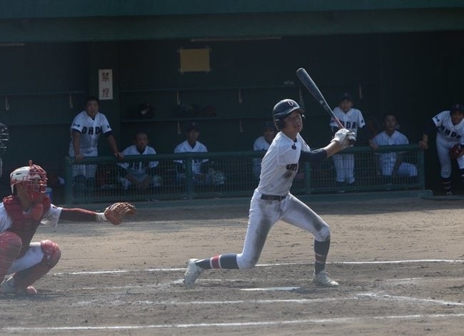 広瀬－大田一＝２０２３年７月２４日、浜田市野球場