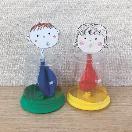 工作教室でつくる肺のモデル