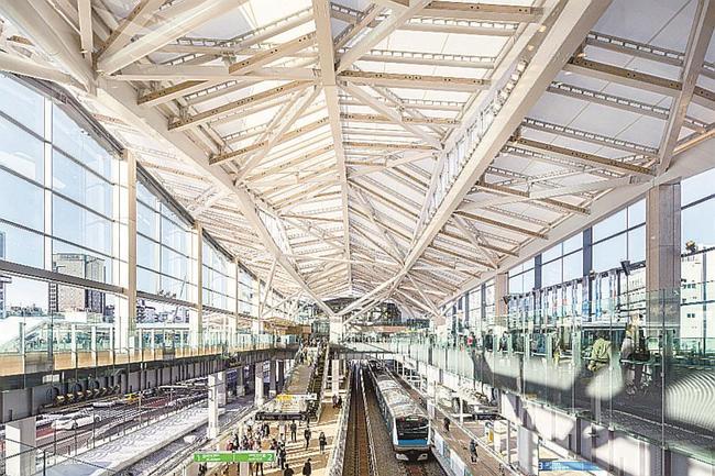 「高輪ゲートウェイ駅」（２０２０（ｃ）東日本旅客鉄道株式会社）