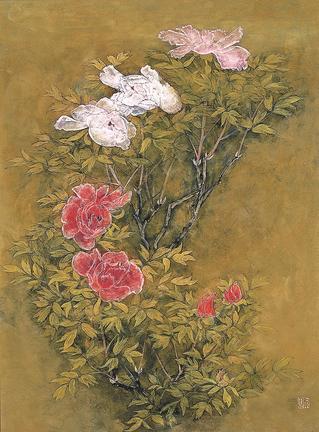 石本正「牡丹」（１９８９年）