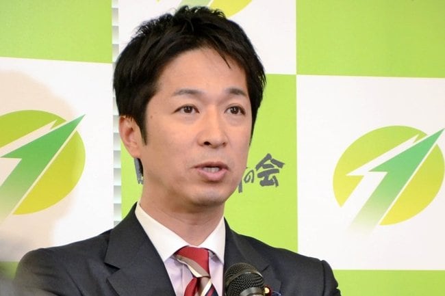記者会見する日本維新の会の藤田文武幹事長＝東京・永田町、国会内