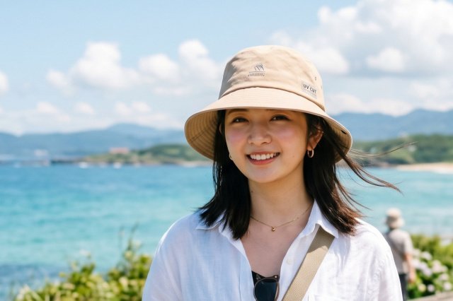 紫外線対策帽子