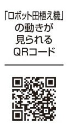 「ロボット田植え機」の動きが見られるＱＲコード