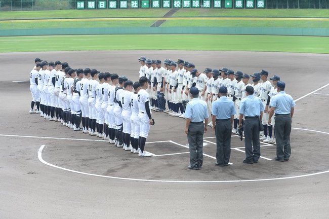 出雲商業－大田＝２０２３年７月１５日、県立浜山公園野球場