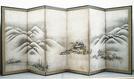 雲谷等益の「山水図屏風」（右隻）＝益田市乙吉町、市立雪舟の郷記念館