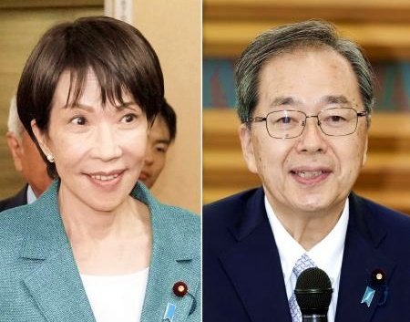 自民党の高市総裁（左）と公明党の斉藤代表