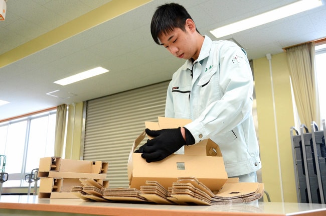 次期大会での金賞を目指し、練習に励む山本愛斗さん＝鳥取県琴浦町赤碕、琴の浦高等特別支援学校