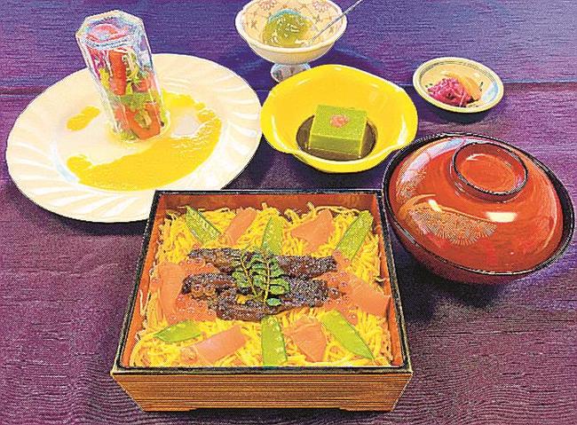 ドジョウちらしずしセット