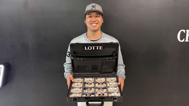 「ガムセレクト」を行った木村優人投手