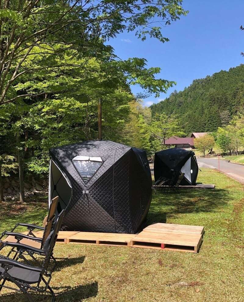 サウナテント 黒色☆自宅で♪ 森や湖で♪ととのう 贅沢な毎日