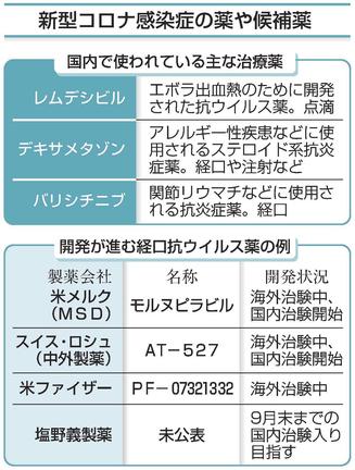 新型コロナ感染症の薬や候補薬