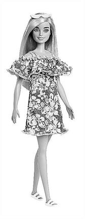 海洋プラスチックごみの再生素材を使った着せ替え人形「バービー」（マテル日本法人提供）