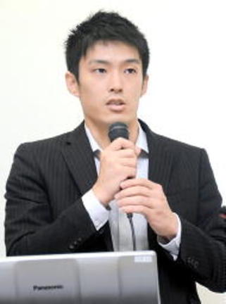 「ハラル認証」について解説する田辺知樹氏＝松江市学園南１丁目、くにびきメッセ