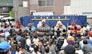石見神楽の演目「大蛇」を拾うする土江子ども神楽団