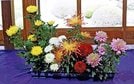 盛花の代表的作品の「菊５種の色彩盛花」