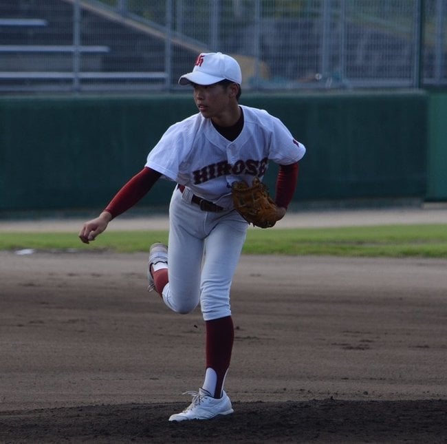 広瀬－大田一＝２０２３年７月２４日、浜田市野球場