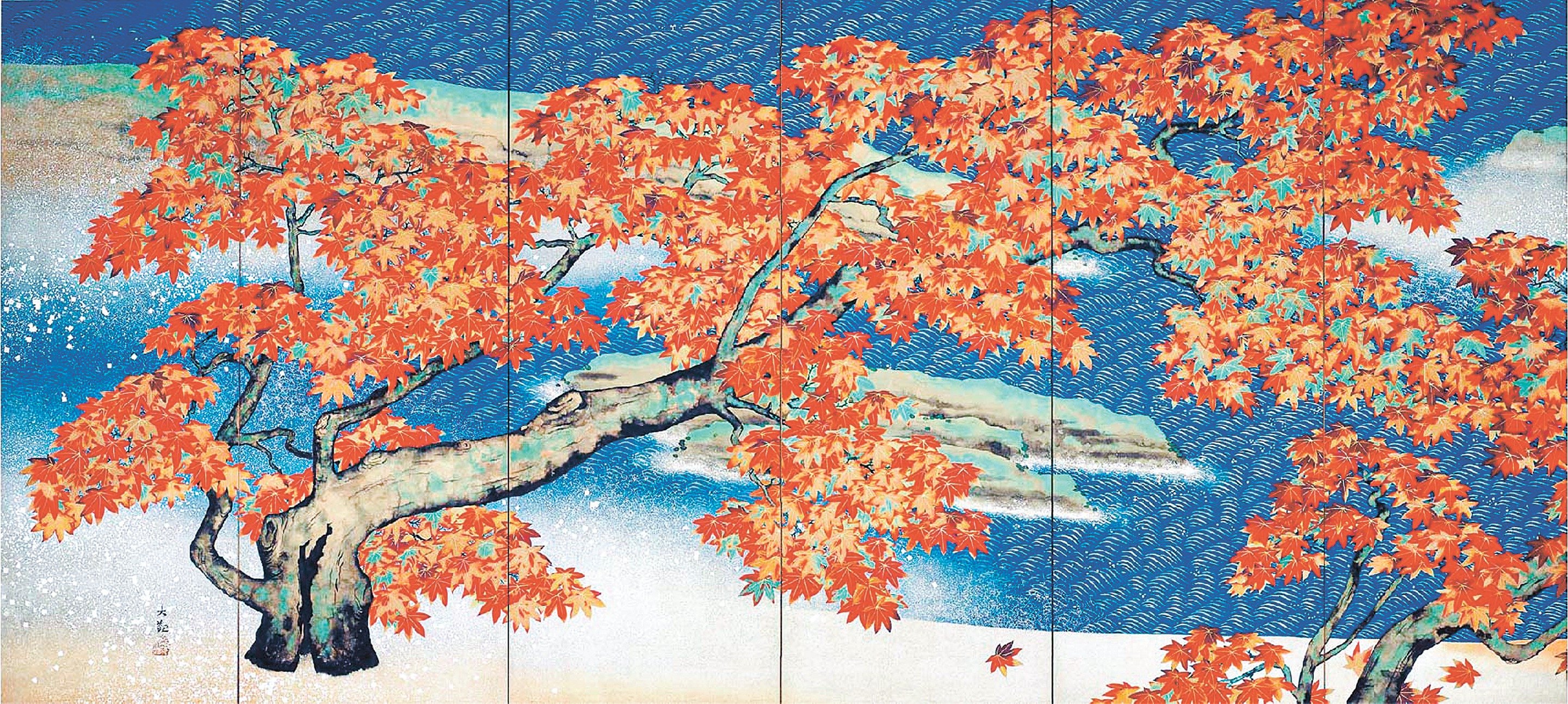 【模写】日本画 谷口藹山 寿老人 花鳥 絹本 三幅対 掛軸 富山の人 MA643 模写】日本画 谷口藹山 寿老人 花鳥 絹本 三幅対 掛軸 富山の人 MA643