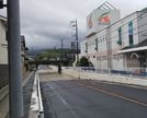 玉湯町で道路が冠水