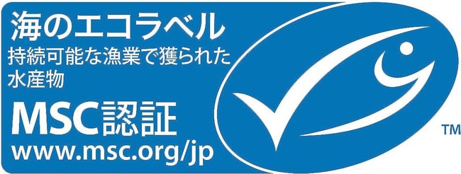 魚や生き物のすみかを大切にしながら、ルールを守って取った水産物であることを示すＭＳＣの認証マーク（ＭＳＣジャパン提供）
