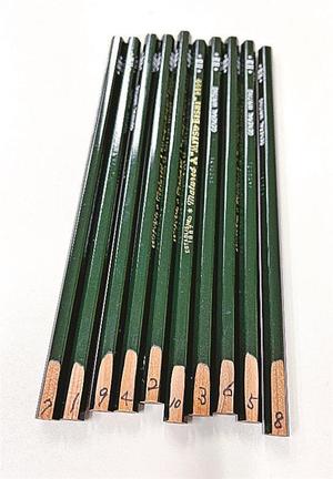 当選者を決めるくじ引きで使われた鉛筆