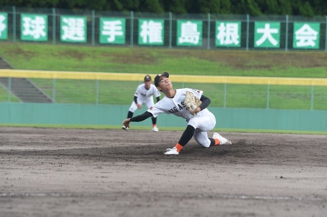 益田東－出雲西＝２０２３年７月１９日、県立浜山公園野球場
