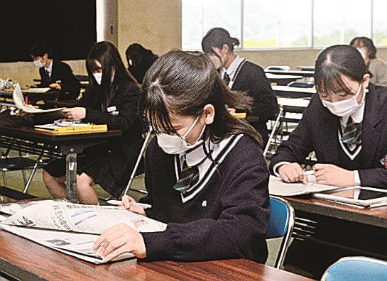 開星高校で新聞教室・メーン