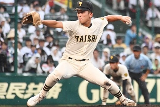 五回途中から登板した大社・馬庭優太