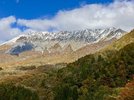 初冠雪した大山（読者提供）