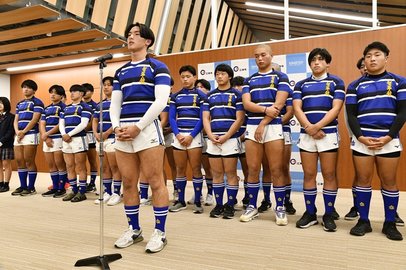 動画】石見智翠館高ラグビー部 花園8強入り誓い、壮行式 30日に初戦