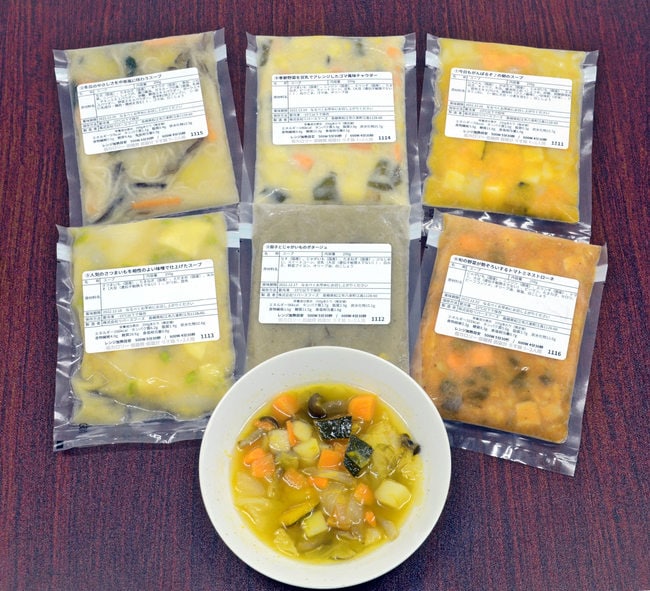 リバースフーズが製造する冷凍野菜スープ