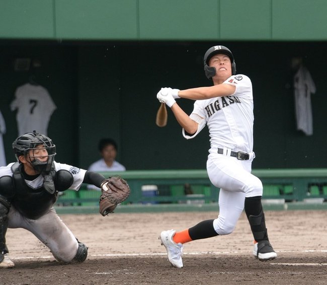 江津工業ー益田東＝２０２３年７月１４日、県立浜山公園野球場