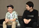インタビューに答える「かまいたち」の山内健司（左）と浜家隆一