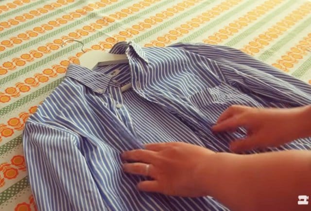 シンプルなユニクロシャツ、どう生まれ変わる?(写真提供@hariyamanomachiko)