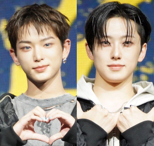 韓国1stミニアルバム『Back to Life』メディアショーケースを開催した&TEAM(左から)HARUA、FUMA(C)ORICON NewS inc.