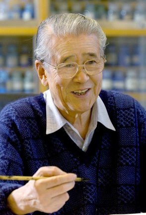 在りし日の日本画家の平山郁夫さん＝２００４年１２月