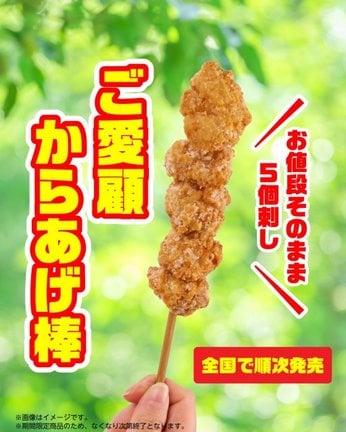 ご愛顧からあげ棒（5個刺し）