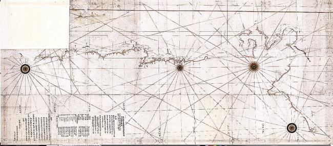 堀田仁助が作った地図「従江都至東海蝦夷地針路之図」