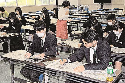 開星高校で新聞教室
