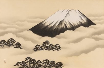 横山大観、山川悠遠、希少画集画、新品高級額・額装付、状態良好 日本画の巨匠”横山大観の貴重な大作、公開オークションに登場 | 山陰